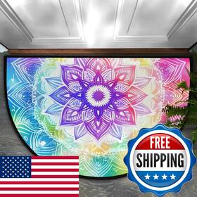 B0dxpqm8p7 Peaom Rainbow Mandala Floral Half Round Door Mat Indoor Entrance Low Pile Non Sl B0dxpqm8p7 Peaom Rainbow Mandala Floral Half Round Door Mat Indoor Entrance Low Pile Non Sl