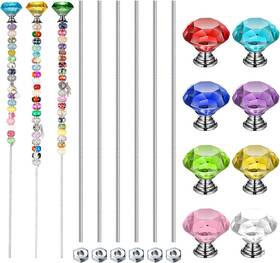 Spe-pelopy-61 Pelopy Pack Of 8 Diy Fairy Garden Beaded Stakes Wands Diamond Bright Color Spe-pelopy-61 Pelopy Pack Of 8 Diy Fairy Garden Beaded Stakes Wands Diamond Bright Color