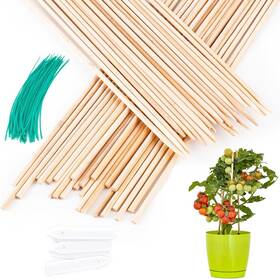 Perszen 658359399803 Plant Stakes 50 Pcs Garden Bamboo Sticks 15 Inch 17 Burlywood