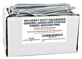 Pinnacle Mercantile 100 Pack Galvanized Garden Stakes Landscape Staples Pinnacle Mercantile 100 Pack Galvanized Garden Stakes Landscape Staples