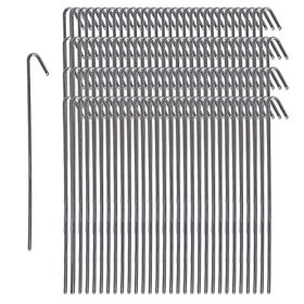 Pinnacle Mercantile 120 Pack Tent Stakes Metal Garden Fence Hooks Galvanized Pinnacle Mercantile 120 Pack Tent Stakes Metal Garden Fence Hooks Galvanized