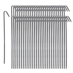 Pinnacle Mercantile 60 Pack Tent Stakes Metal Garden Edging Fence Hooks Pegs