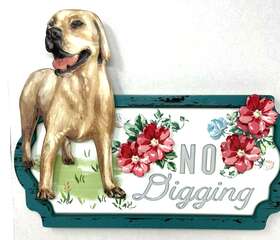 Pioneer Woman 920978702079 The Golden Retriever And Red Floral No Digging Metal Garden Stake Pioneer Woman 920978702079 The Golden Retriever And Red Floral No Digging Metal Garden Stake