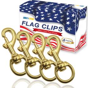 B08b5q9fbq Pission Heavy Duty Brass Swivel Snaps Hook Flag Clips For Rope Pole 4 Pack