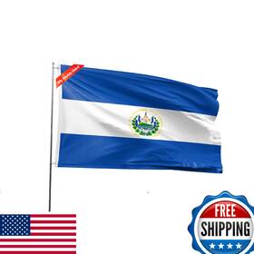 B0d92z74hl Plaiei Double Sided El Salvador Flag 4x6ft - Vibrant Durable Polyester With Grommets