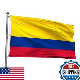 B0d92zjzjg Plaiei Colombia Extra Large Flag 6x10ft - Double-sided Polyester Colombian National