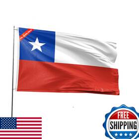B0d92zvwbv Plaiei Double Sided Chile Flag 3x5ft Chilean National Polyester - Vivid And Durable