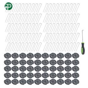 Pf6818240 Powerfit 100 Pack 6 Inch Garden Staples Landscape Plastic Fixing Gasket With Pick Hook Pf6818240 Powerfit 100 Pack 6 Inch Garden Staples Landscape Plastic Fixing Gasket With Pick Hook