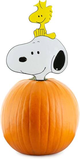59302 Productworks Myt Peanuts Pumkin Press-in Icon Metal Stake Halloween Multicolor