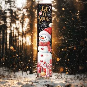 Purple Bamboo Inc. 841167159084 42in Christmas Garden Stake Watercolor Candy Snowman Outdoor Decor Yard Art