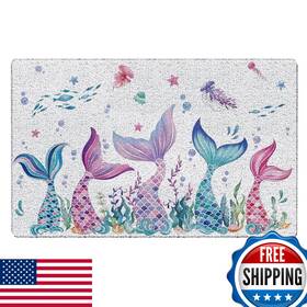 B0f42r8cbt Qabliqo Mermaid Bathroom Door Mat Beach Girls Bath 17x30 Non-slip B0f42r8cbt Qabliqo Mermaid Bathroom Door Mat Beach Girls Bath 17x30 Non-slip