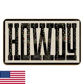 B0dgcl2dwk Qvapt Western Farmhouse Howdy Doormat 17x30 Indoor Outdoor Non-slip Christmas