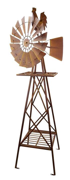 34294 Red Carpet Studios Metal Rustic Windmill Large Rooster