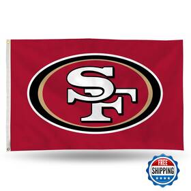 B0088dkpii Rico Industries Nfl San Francisco 49ers 3x5 Single Sided Banner Flag