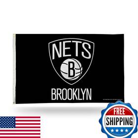 B00f59jzso Rico Industries Nba Brooklyn Nets 3x5ft Single Sided Banner Flag Grommets