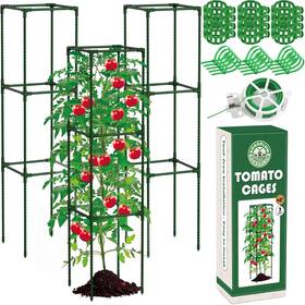 Rp4007 Roadplum 3 Pack 48 Inch Tomato Cages For Garden Plastic Coated Steel Pipe Rp4007 Roadplum 3 Pack 48 Inch Tomato Cages For Garden Plastic Coated Steel Pipe