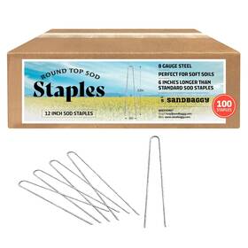 Sandbaggy 313106425425 12-inch 8-gauge Landscape Staples The Longest And Strongest Landscapin
