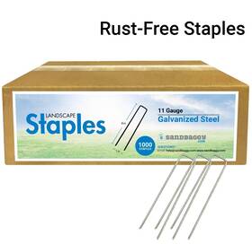 45876 Sandbaggy 1000 Pack - Rust Free Landscape Staples 6 Inch Sod Garden Stakes Pins 45876 Sandbaggy 1000 Pack - Rust Free Landscape Staples 6 Inch Sod Garden Stakes Pins