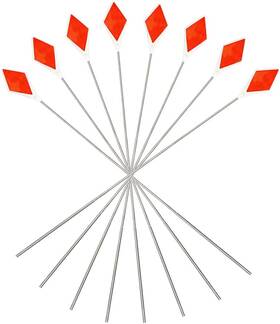 Scottchen Pro 313036433446 8pk Reflective Driveway Markers 39in - Double Sided Orange