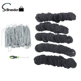 Sellbrander 1162230 High Quality 200 Pcs Plastic Fixing Gasket 6 In With Pick Hook Landscape Staples