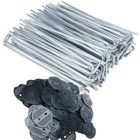 Nq-0056-02 Shanghaiyoupeimaoyiyouxiangongsi 100pcs Landscape Staples And 100 Pack Gaskets 8 Inch Long Galvanized Garden Nq-0056-02 Shanghaiyoupeimaoyiyouxiangongsi 100pcs Landscape Staples And 100 Pack Gaskets 8 Inch Long Galvanized Garden