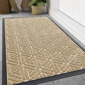 B0dwjg4fz6 Smiry Front Door Mat Outdoor Entrance Heavy Duty Natural Rubber Doormat Trap Dir