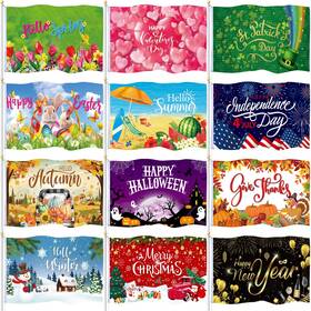B0cx49dq2s Smoothnovelty 12 Pcs Seasonal Garden Flag 3 X 5 Ft Yard Flags For Outside Double B0cx49dq2s Smoothnovelty 12 Pcs Seasonal Garden Flag 3 X 5 Ft Yard Flags For Outside Double