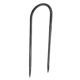 Spca 313033030013 1 Ft. Black Galvanized Steel Stake 8-pack Heavy Duty U-shape Rebar Ground Anchor