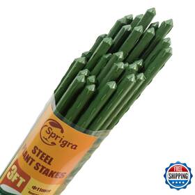 B0dwmrn6vp Sprigra 36 Inch 3ft Steel Garden Stakes 25-pack Sturdy Plant Support Rust-proof