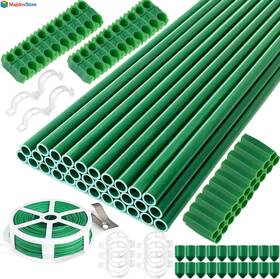 Srmayyi 722024606135 143 Pcs Garden Stakes Set 32 Sets Of Fiberglass Plant Sticks Diy 3ft 4ft 5ft 6ft