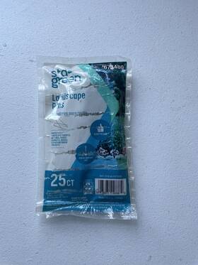 Sta-green 085972003389 1x 25 Ct 4-inch Steel Landscape Fabric Pins Brand New Sealed Sta-green 085972003389 1x 25 Ct 4-inch Steel Landscape Fabric Pins Brand New Sealed