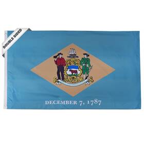 B09wr1dm4h Syii Delaware State Flag 3x5 Ft Double Sided 3-ply Heavy Duty Polyester Brass Gr