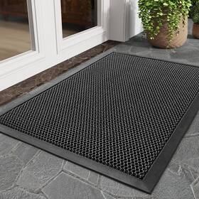 B0f53vmss8 Tchdio Front Door Mat Outdoor Entrance Dirt Trapper Non-slip Rubber Welcome
