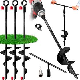 Ga-18ab-4 Tech2each Ground Anchors Screw In 18 Inch - Earth Anchor Black 4 Pcs Ga-18ab-4 Tech2each Ground Anchors Screw In 18 Inch - Earth Anchor Black 4 Pcs