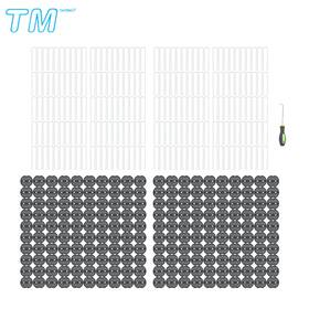 Techme17 697338 200 Pcs Plastic Fixing Gasket 6 In High Quality Landscape Staples With Pick Hook