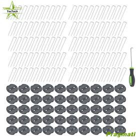 Pr6353360 Tectech 100 Pcs Galvanized Landscape Staples 6 Inch Gaskets And 1 Pick Hook Pr6353360 Tectech 100 Pcs Galvanized Landscape Staples 6 Inch Gaskets And 1 Pick Hook