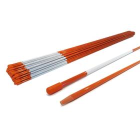 1001630100 The Rop Shop 7 100-pack 1/4 Inch X48 Orange Stakes With White Reflective Strip For Sno