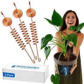 Tg-ea-tesla-007 Thrive Garden Premium Electroculture Copper Gardening Antenna Kit 3-pack Tesla