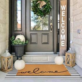 B0f9f3lbzs Tikirugi 2 Pcs Summer Door Mat Coco Coir Welcome Doormat With Black And White Striped Ma B0f9f3lbzs Tikirugi 2 Pcs Summer Door Mat Coco Coir Welcome Doormat With Black And White Striped Ma