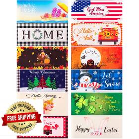 B0c6fdtzlj Timgle 12 Pcs Interchangeable Door Mat Seasonal Welcome Doormat Holiday Funny