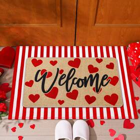 B0f8qcmx4q Tinideya 2-pcs Valentines Day Welcome Doormats Outdoor Red Heart Non-slip Door B0f8qcmx4q Tinideya 2-pcs Valentines Day Welcome Doormats Outdoor Red Heart Non-slip Door