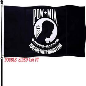 B0b5zxdrzq Tnpun Pow Mia Flag 4x6 Ft Double Sided Outdoor Heavy Duty 210d Nylon Military Grade