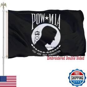 B0bnt22d32 Tnpun Embroidered Pow Mia Flag 3x5 Outdoor Heavy Duty 340d Nylon - Vivid Colors B0bnt22d32 Tnpun Embroidered Pow Mia Flag 3x5 Outdoor Heavy Duty 340d Nylon - Vivid Colors