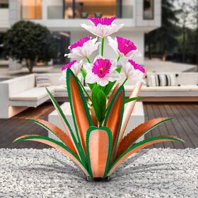 B0d5lv4y8n Tombaby Huge Metal Agave Plant Outdoor Decor Garden Art-rust Style