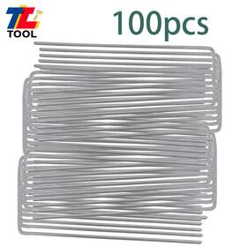 Tl2394550 Tool Library 100 Pack 6 Inch 11 Gauge Garden Stakes Galvanized Sod Staples Landscape Tl2394550 Tool Library 100 Pack 6 Inch 11 Gauge Garden Stakes Galvanized Sod Staples Landscape