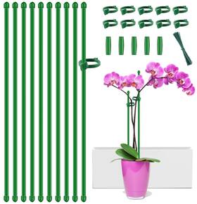 Stake1015 Toylin Plant Stakes 15inch 10pcs Support Orchid Green Stake1015 Toylin Plant Stakes 15inch 10pcs Support Orchid Green