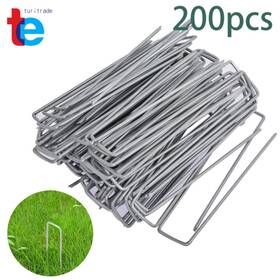 Tr28852 Turitrade 200 Pack 6 Inch 11 Gauge Landscape Staples Garden Stakes Galvanized Sod Tr28852 Turitrade 200 Pack 6 Inch 11 Gauge Landscape Staples Garden Stakes Galvanized Sod