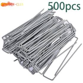 Tr28854 Turitrade 500 Pack 6 Inch Landscape Staples Garden Stakes Galvanized Sod 11 Gauge Tr28854 Turitrade 500 Pack 6 Inch Landscape Staples Garden Stakes Galvanized Sod 11 Gauge