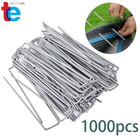 Tr28856 Turitrade 1000 Pack Landscape Staples Garden Stakes 6 Inch Galvanized Sod 11 Gauge Tr28856 Turitrade 1000 Pack Landscape Staples Garden Stakes 6 Inch Galvanized Sod 11 Gauge