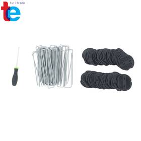 Tr77478 Turitrade 50 Pack 6-inch Weed Barrier Stakes With Caps And Hook For Ultimate Ground Support Tr77478 Turitrade 50 Pack 6-inch Weed Barrier Stakes With Caps And Hook For Ultimate Ground Support
